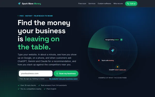 Spark More Money homepage