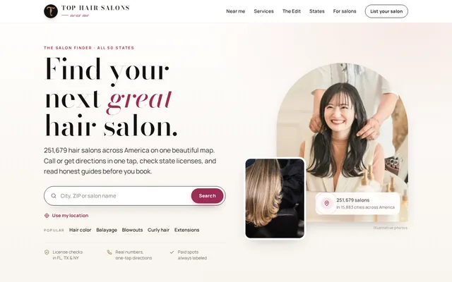 Top Hair Salons Near Me homepage
